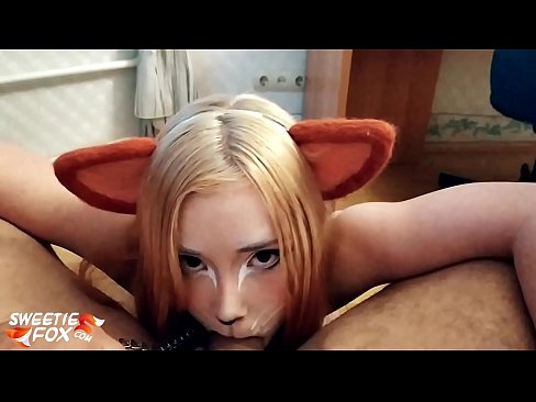 ❤️ Kitsune inomedza mboro uye nekukandira mumuromo make Hard porn ️❤